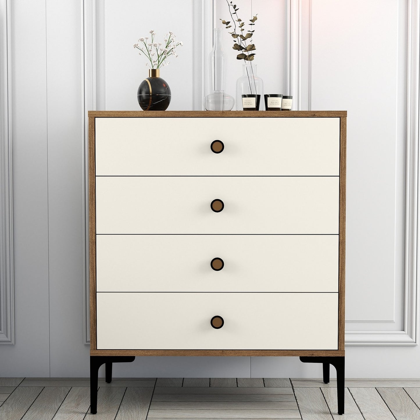 Ormar, Lizbon 540 - Walnut, Cream