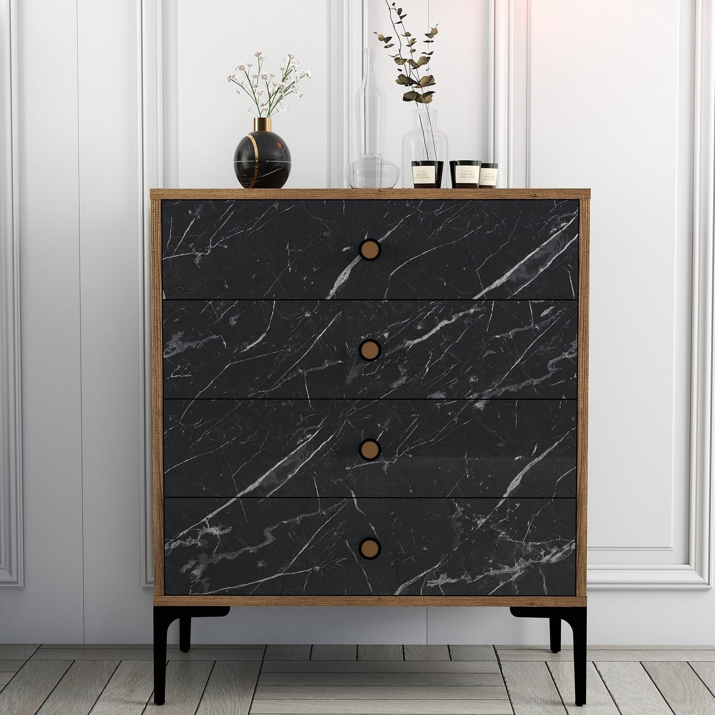Ormar, Lizbon 541 - Walnut, Black