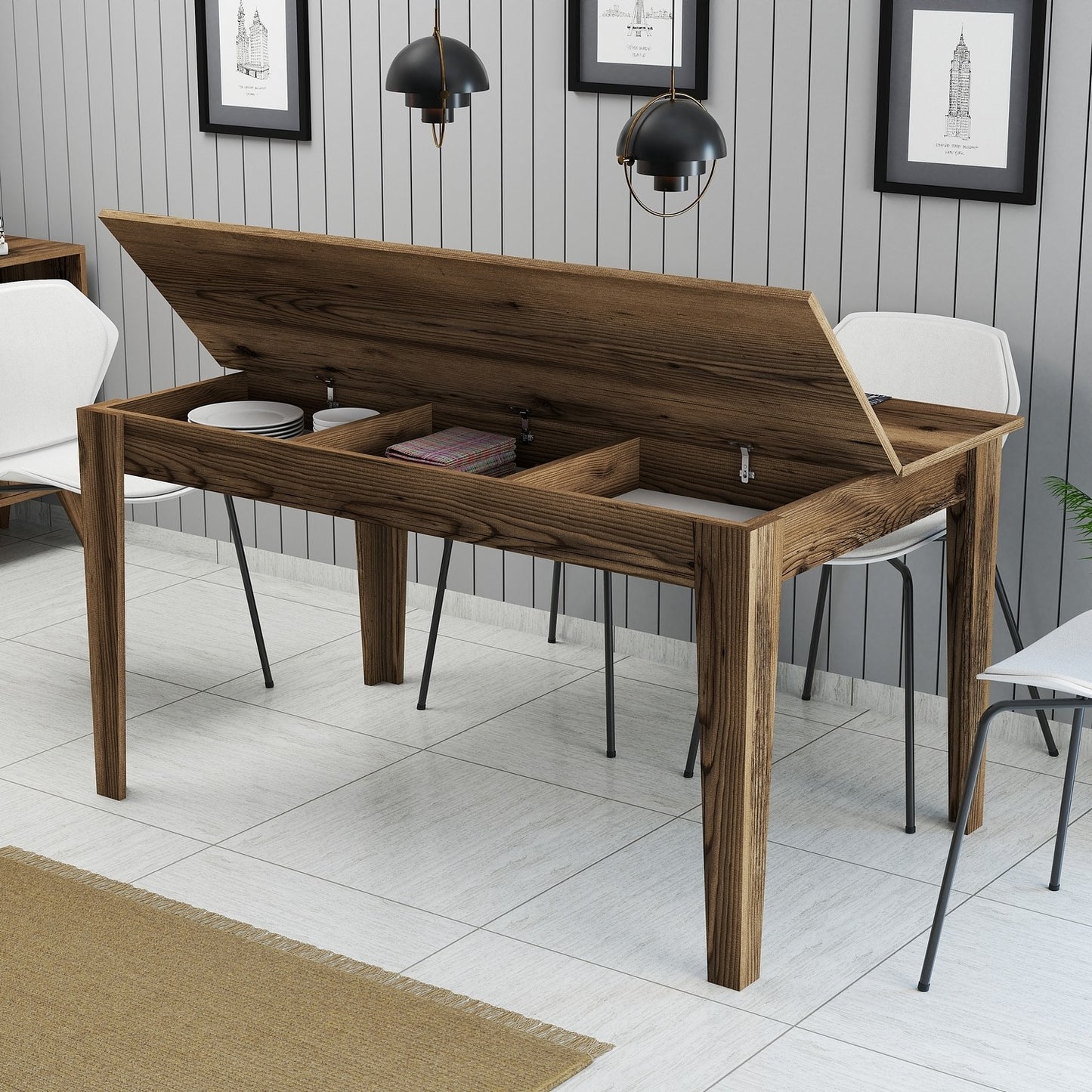 Blagovaonski stol, Milan 516 - Walnut