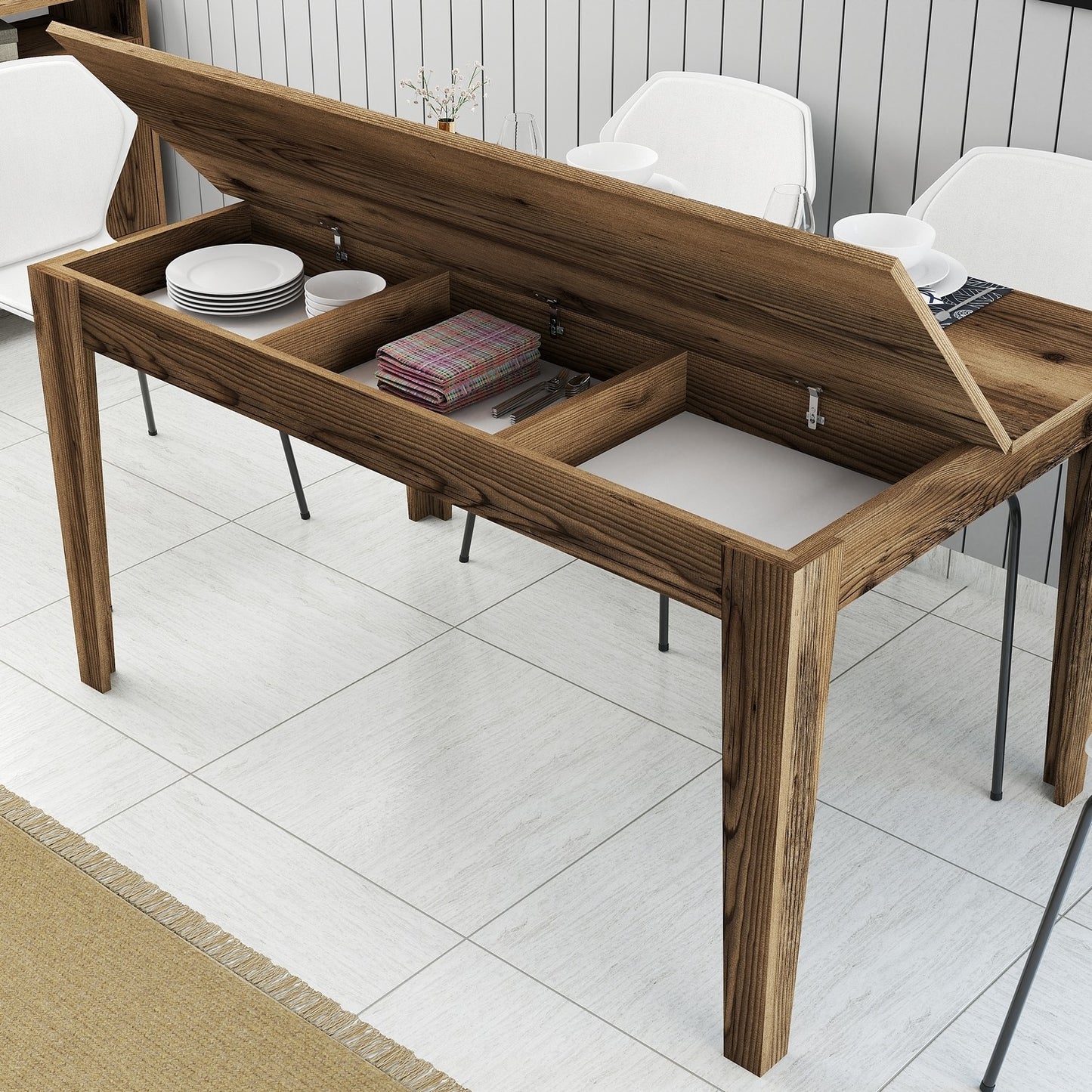 Blagovaonski stol, Milan 516 - Walnut
