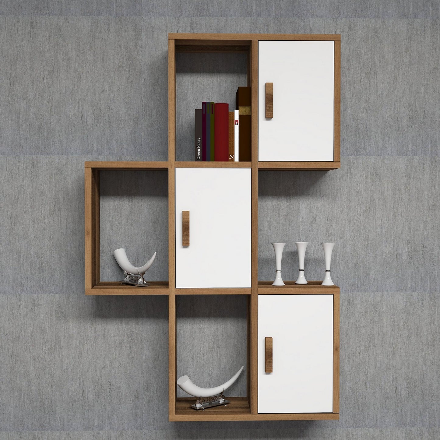 Zidna polica, Flora - Walnut, White