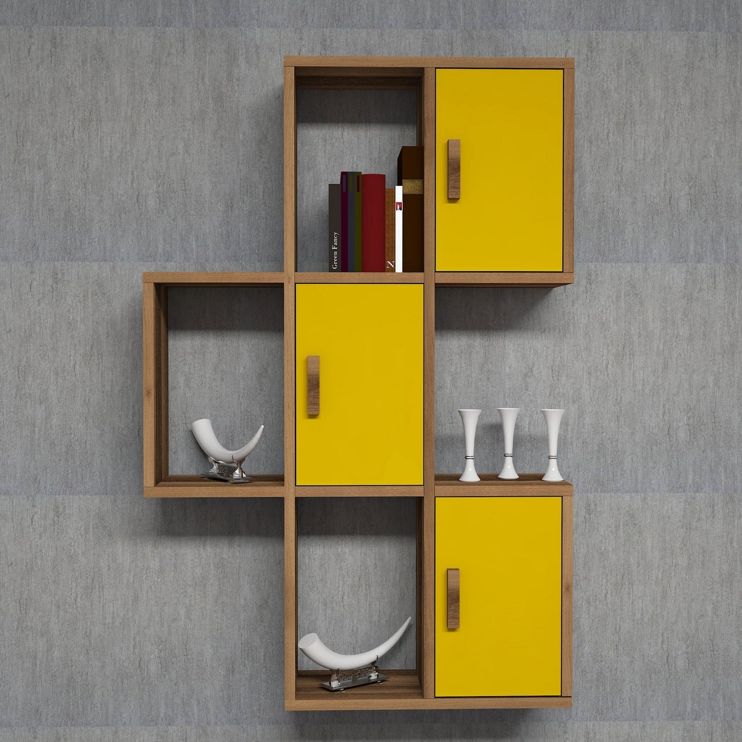 Zidna polica, Flora - Walnut, Yellow