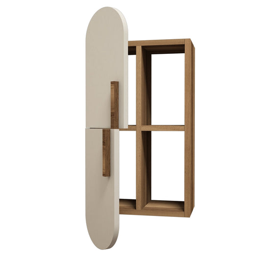 Zidna polica, Rose - Walnut, Cream