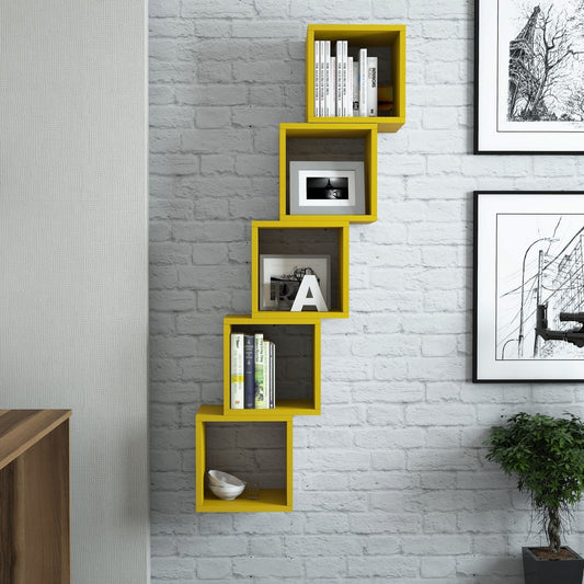 Zidna polica, Box - Yellow
