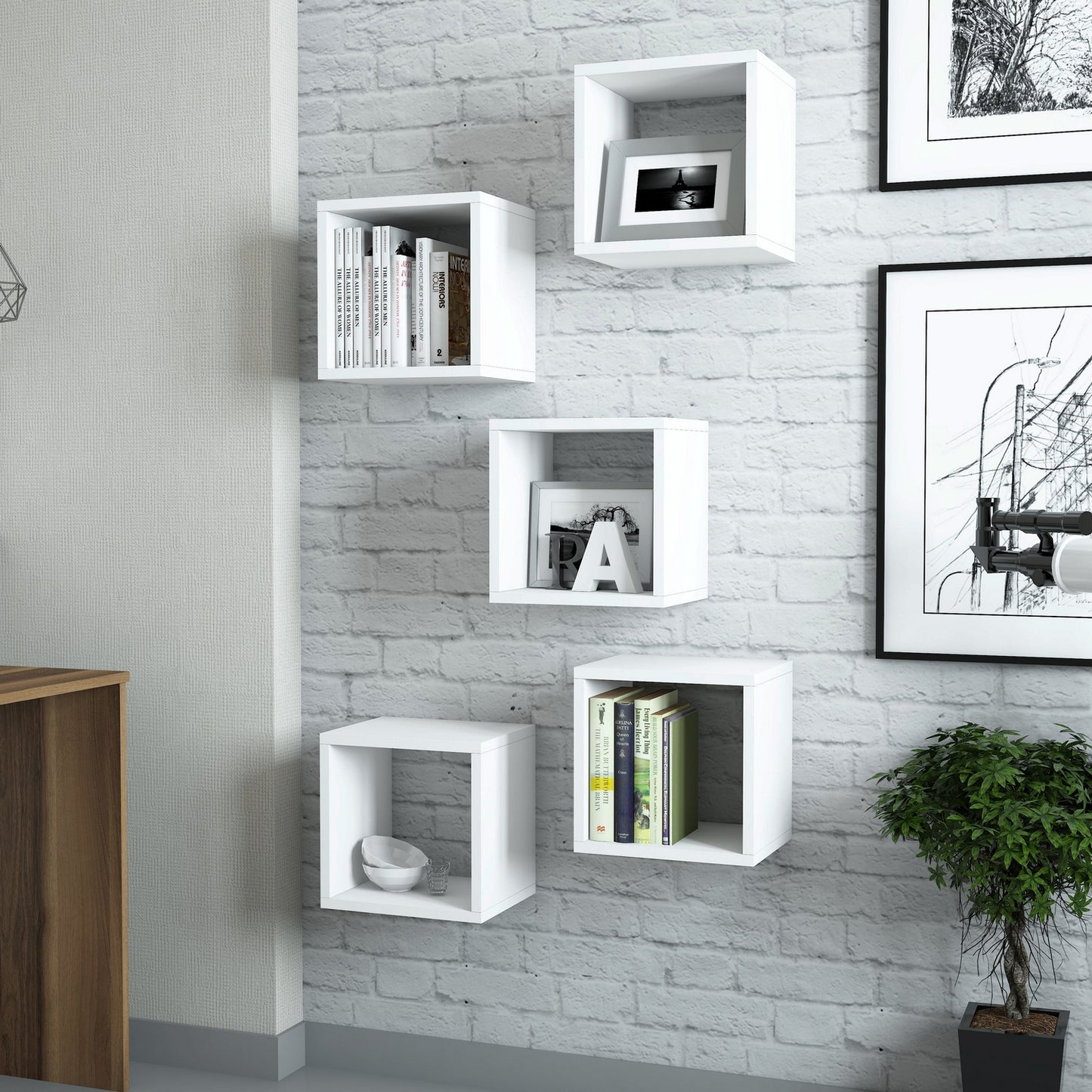 Zidna polica, Box - White