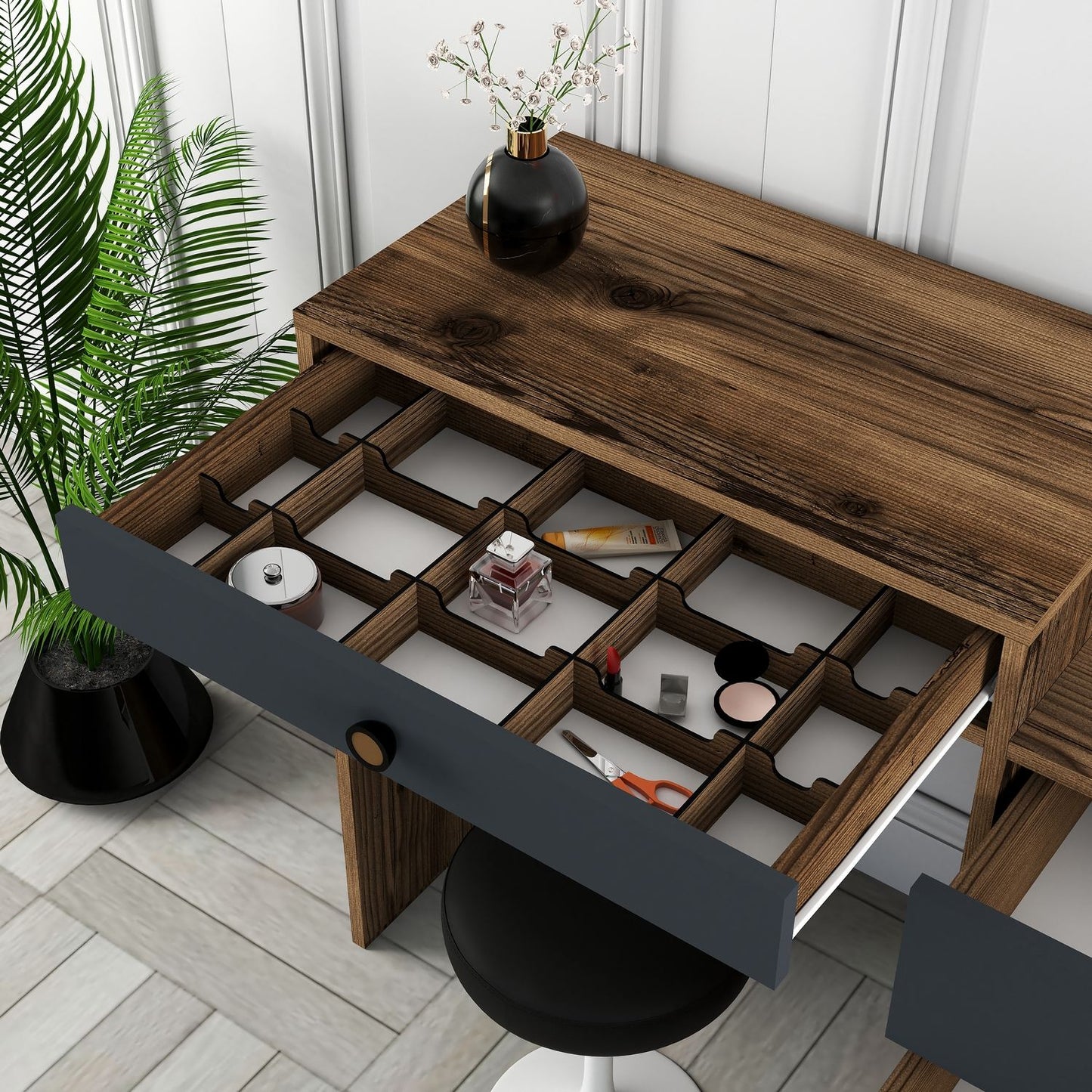 Stol, Lizbon 550 - Walnut, Anthracite