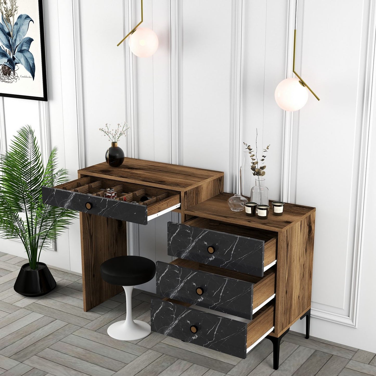 Stol, Lizbon 555 - Walnut, Black