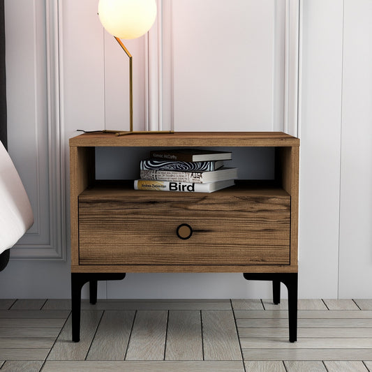 Noćni ormarić, Lizbon 532 - Walnut