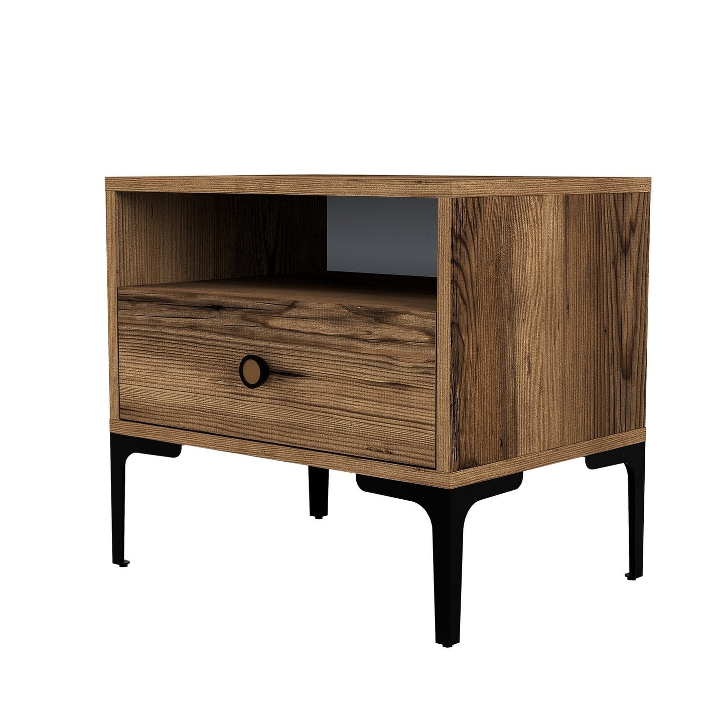 Noćni ormarić, Lizbon 532 - Walnut