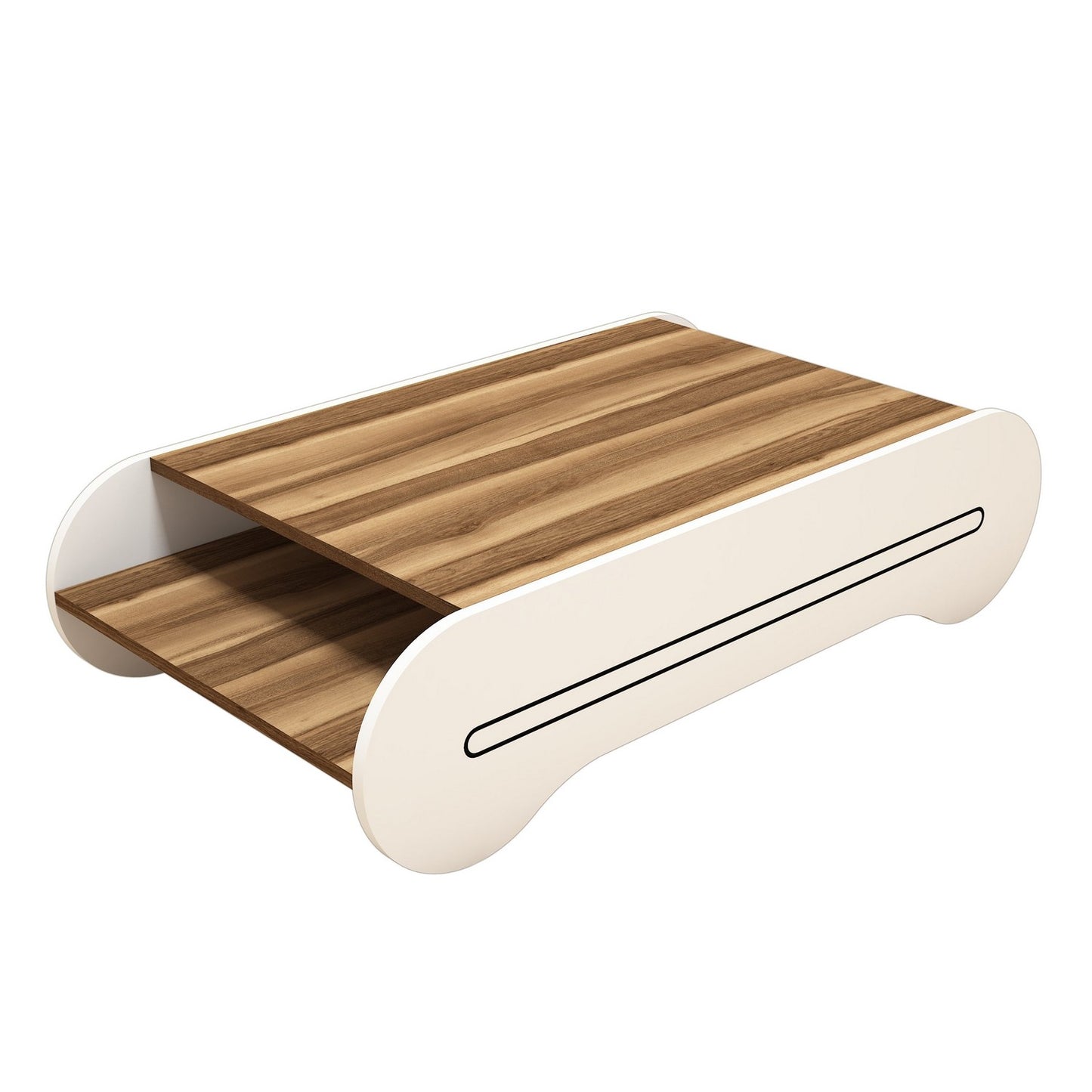 Stolić za kavu, Cool - Walnut, White
