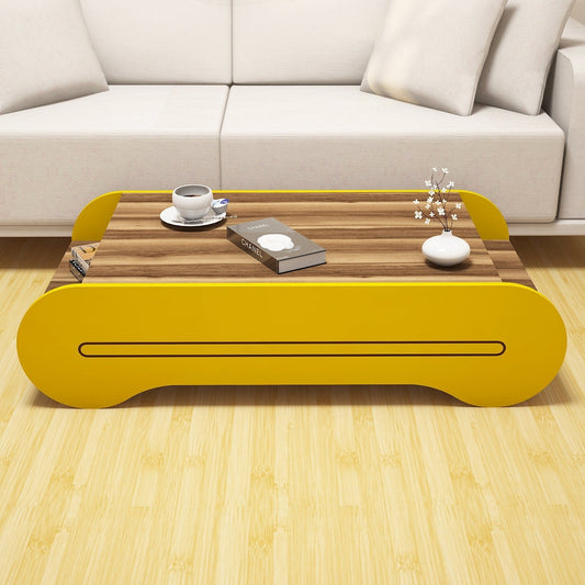 Stolić za kavu, Cool - Walnut, Yellow