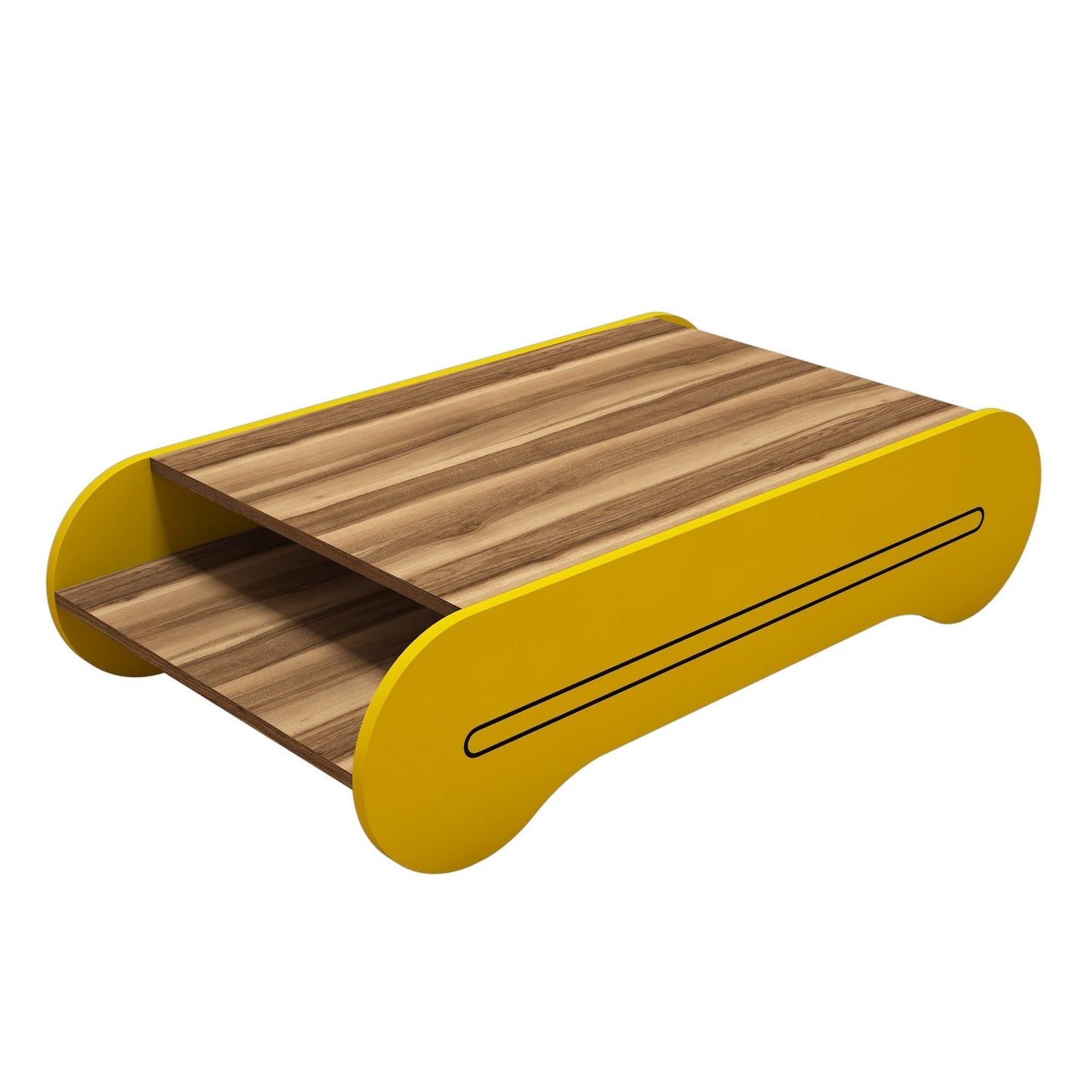 Stolić za kavu, Cool - Walnut, Yellow