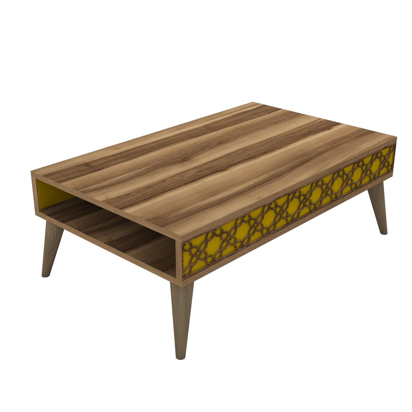 Stolić za kavu, City - Walnut, Yellow