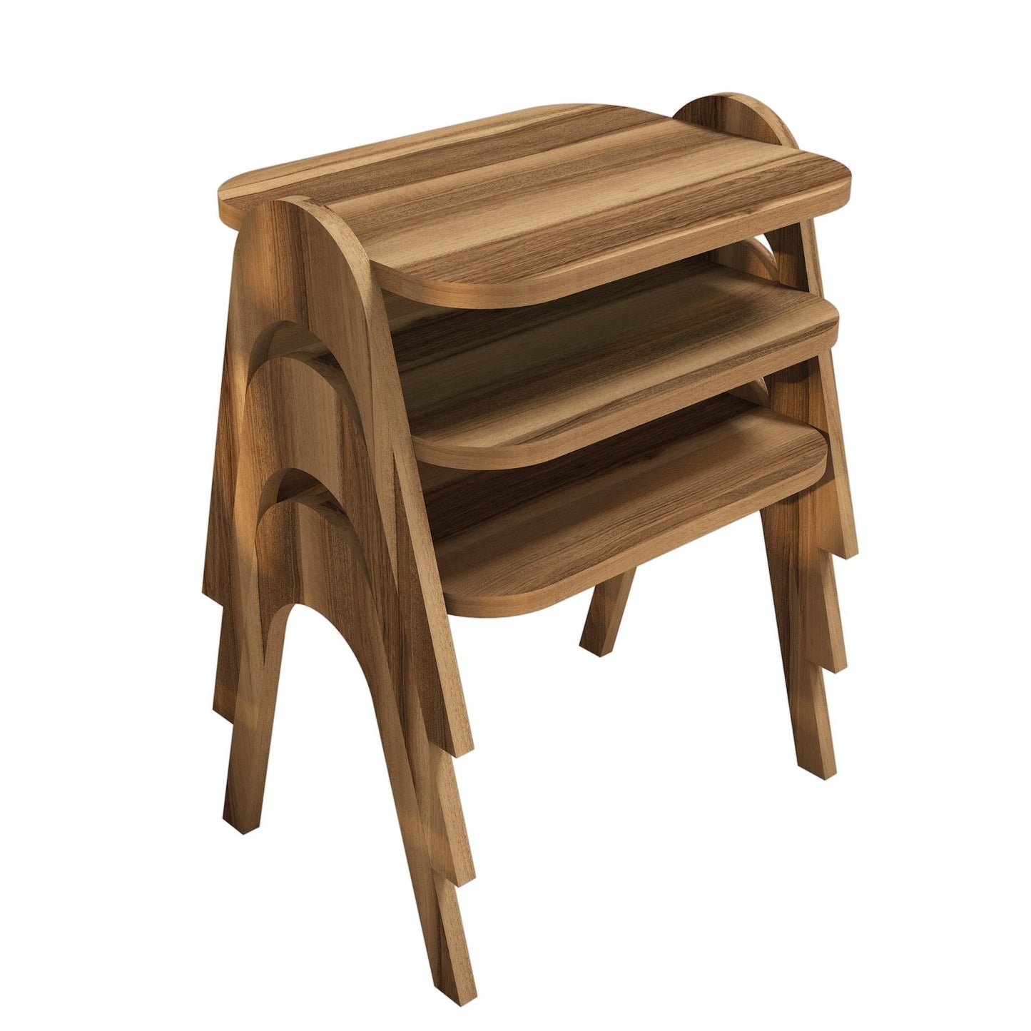 Stol (3 komada), Paris - Walnut