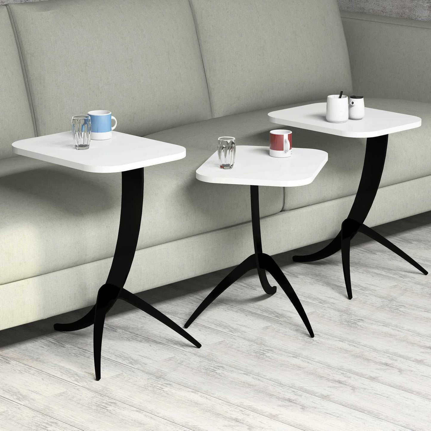 Stol (3 komada), Pion - White