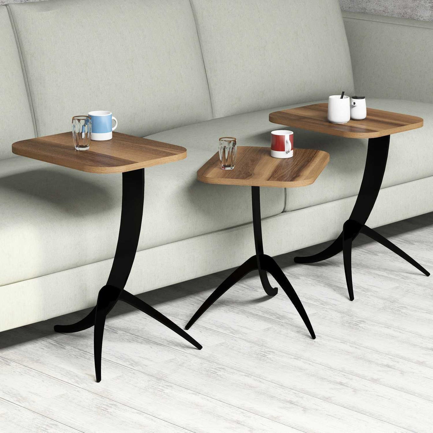 Stol (3 komada), Pion - Walnut