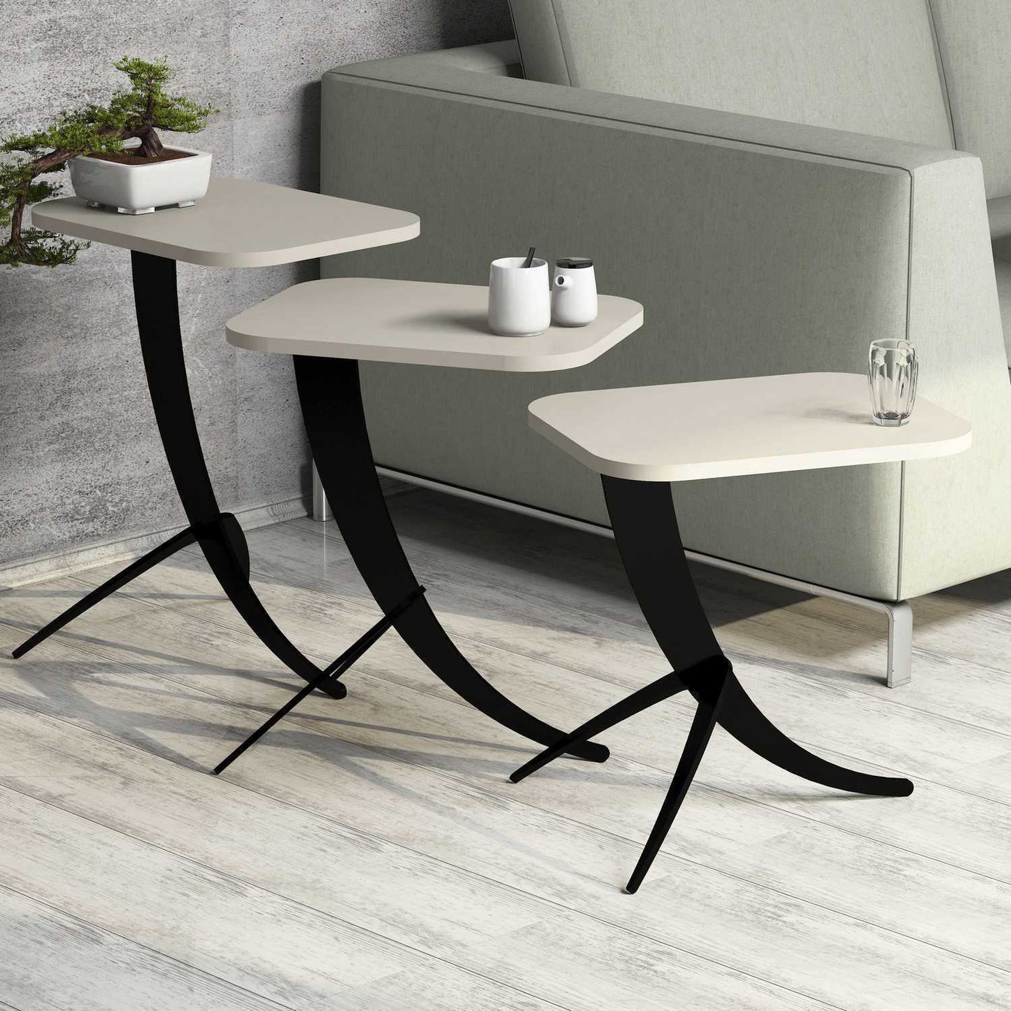 Stol (3 komada), Pion - Cream