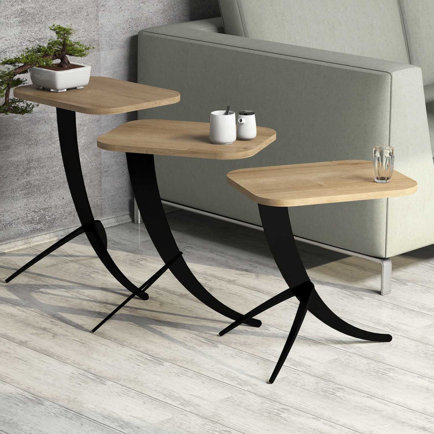 Stol (3 komada), Pion - Oak