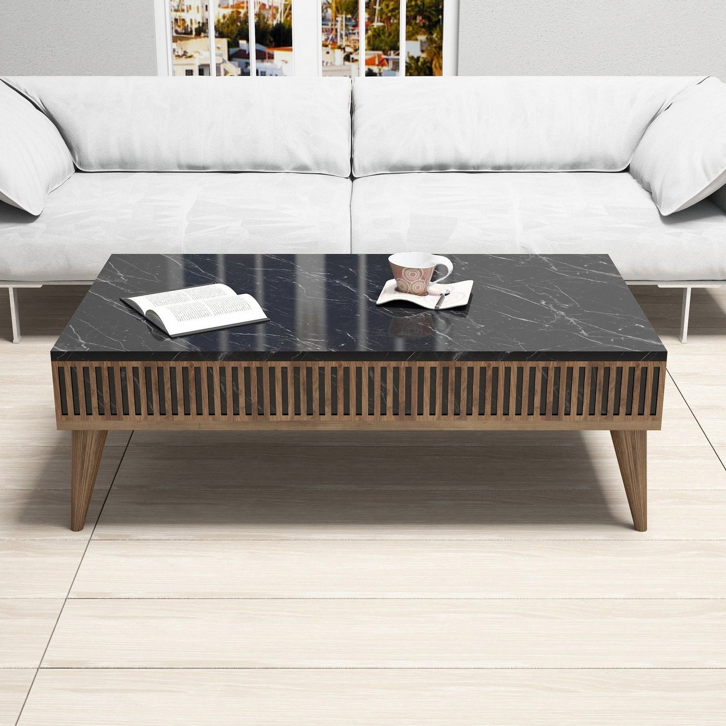 Stolić za kavu, Milan - Walnut, Black