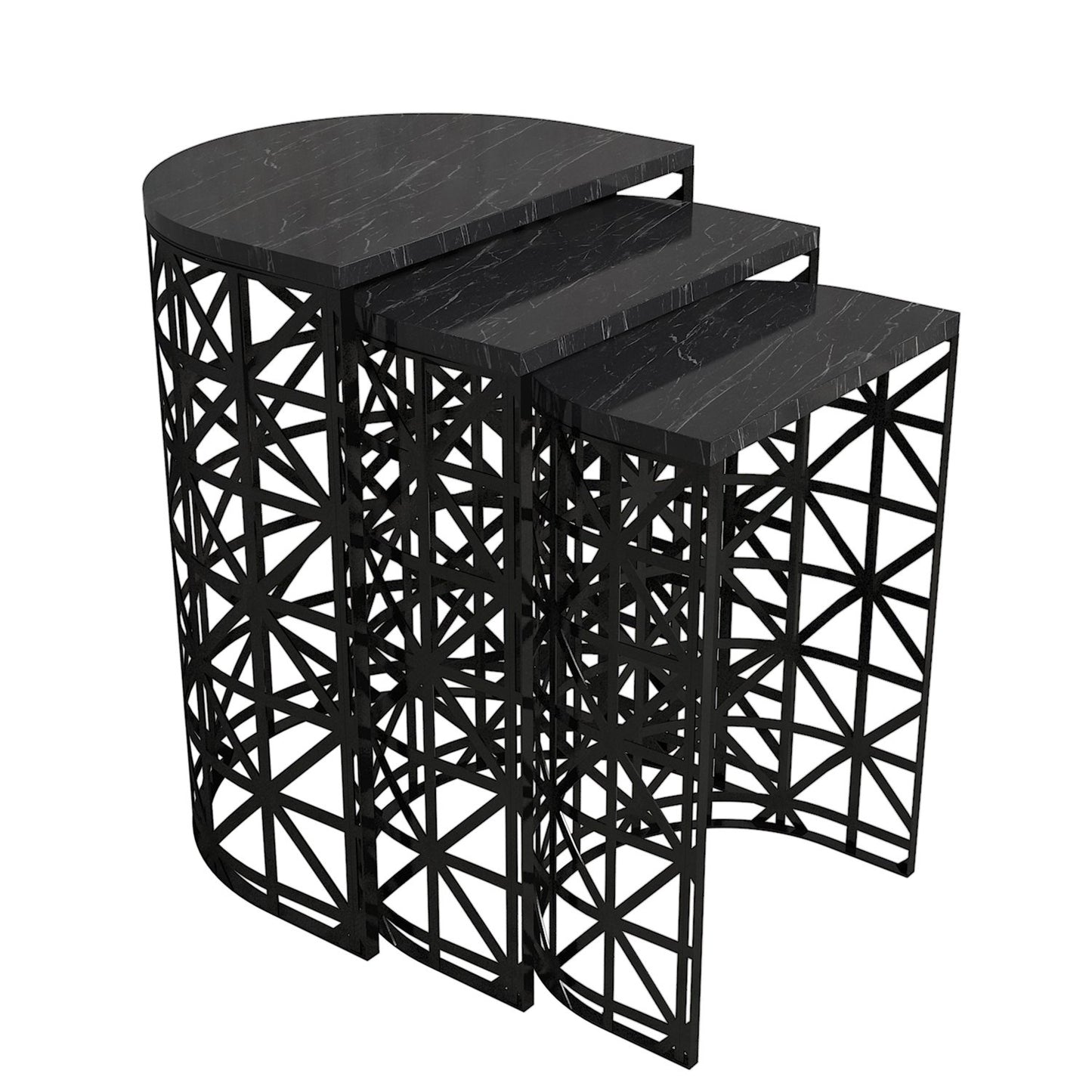 Stol (3 komada), Stil - Black Marble