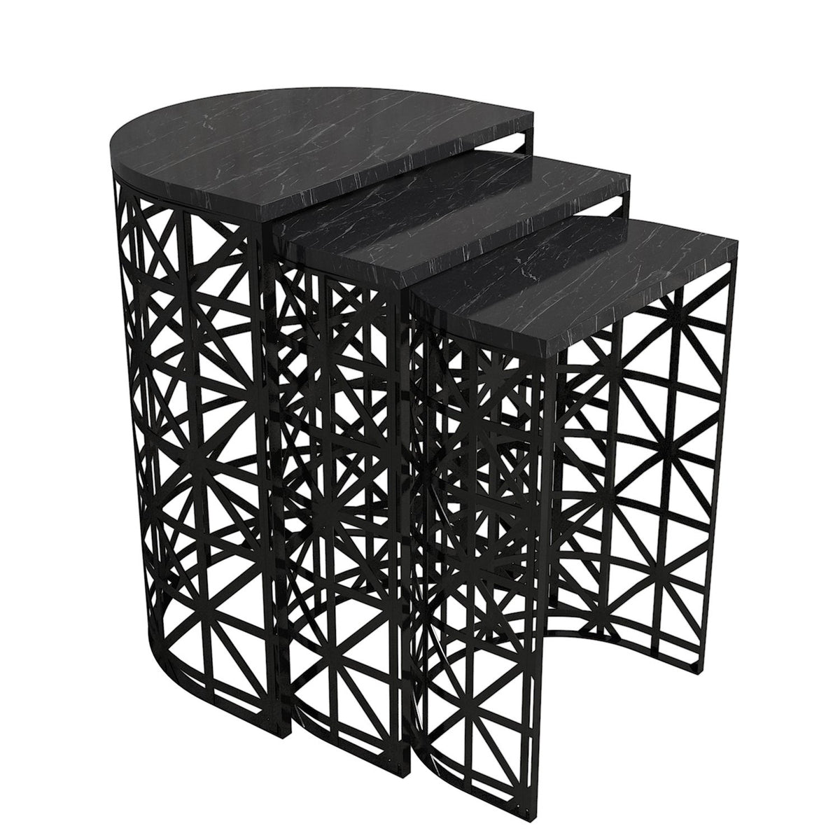 Stol (3 komada), Stil - Black Marble