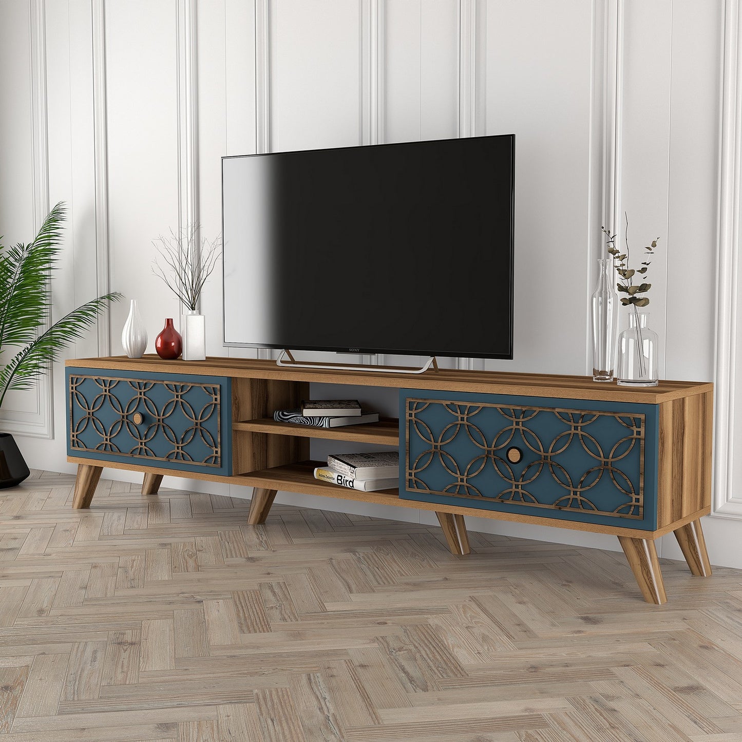 Stalak za televizor, Class - Walnut, Chalcedony