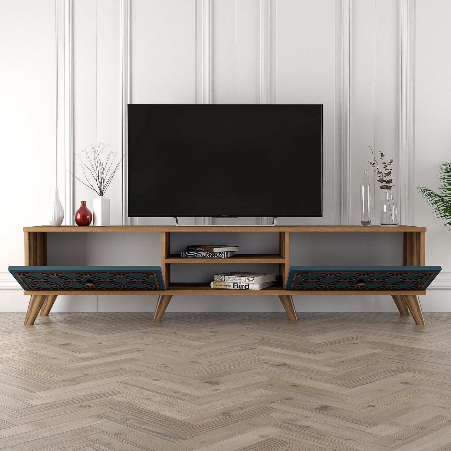 Stalak za televizor, Class - Walnut, Chalcedony
