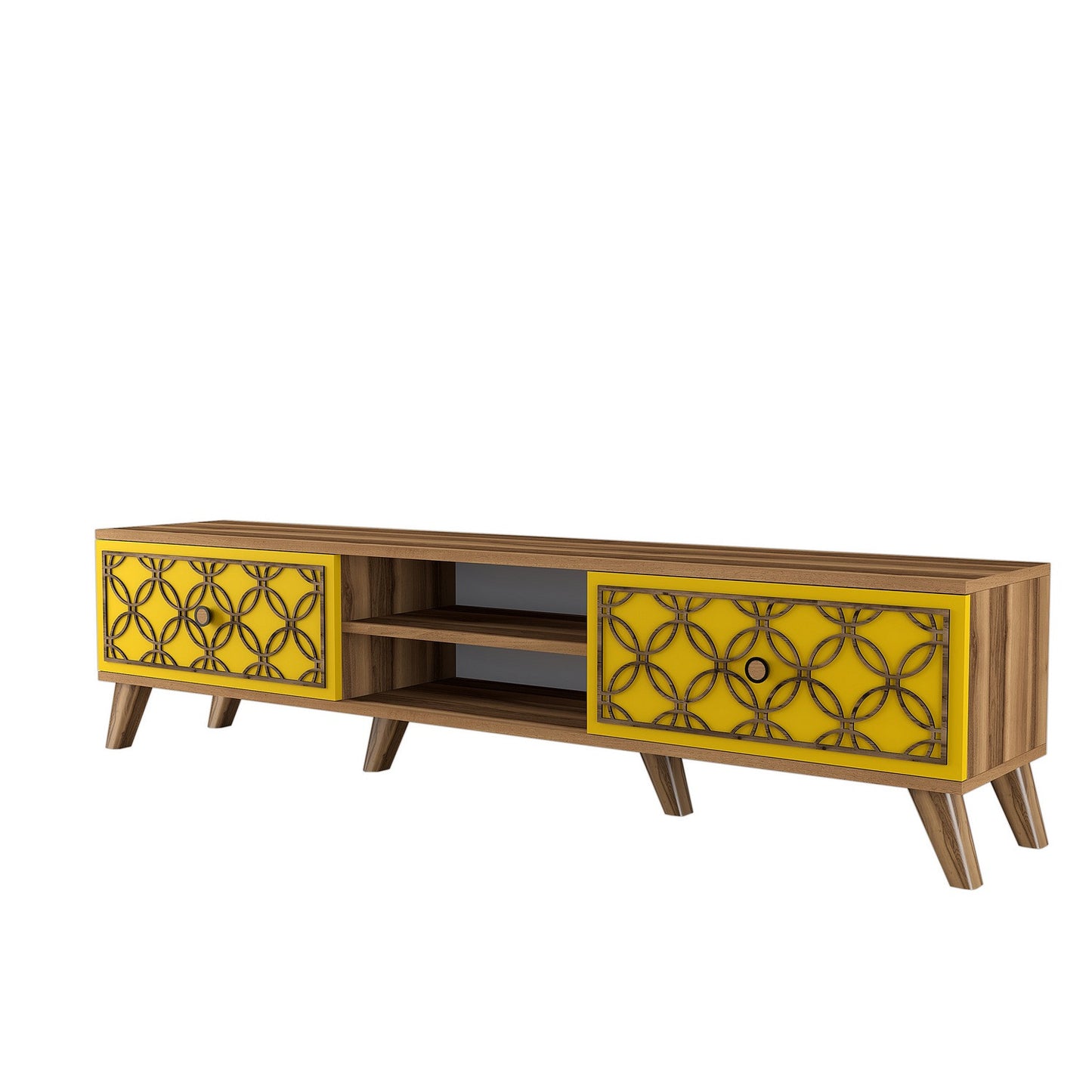Stalak za televizor, Class - Walnut, Yellow