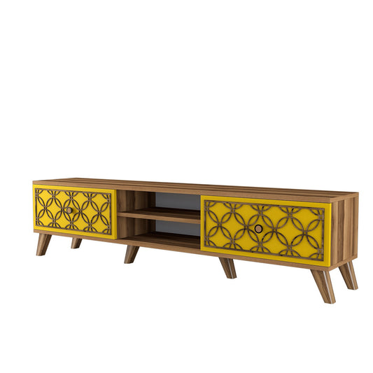 Stalak za televizor, Class - Walnut, Yellow