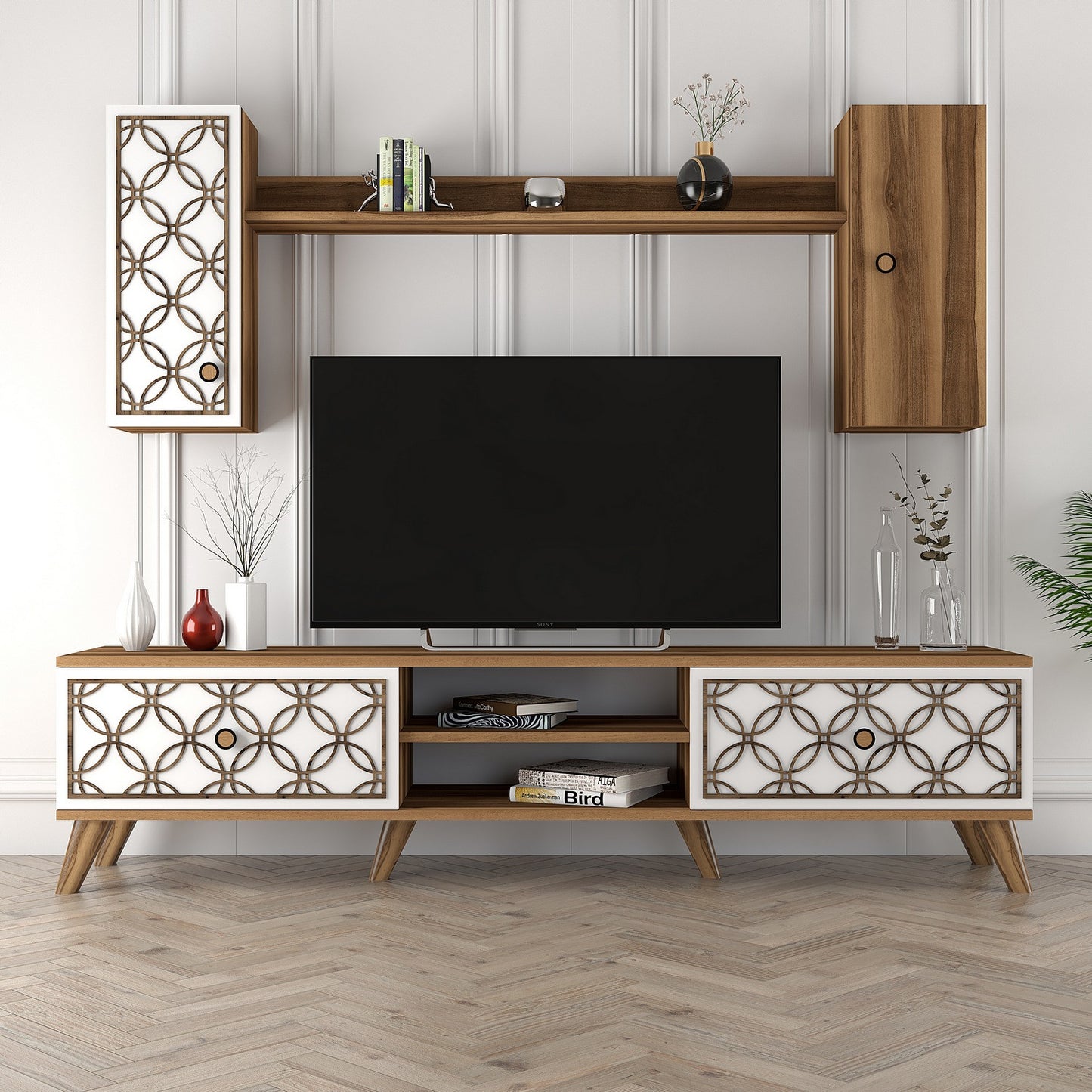 TV jedinica, Class S - Walnut, White