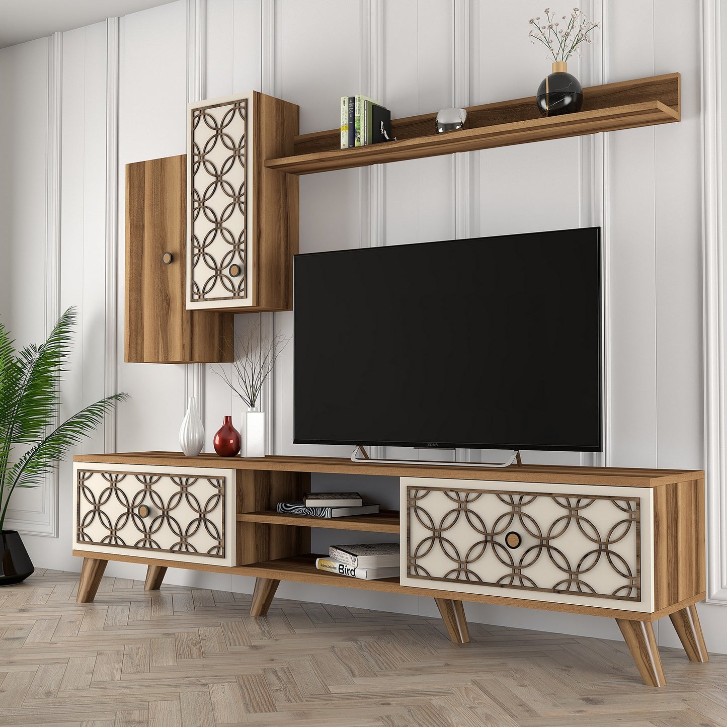 TV jedinica, Class S - Walnut, Cream