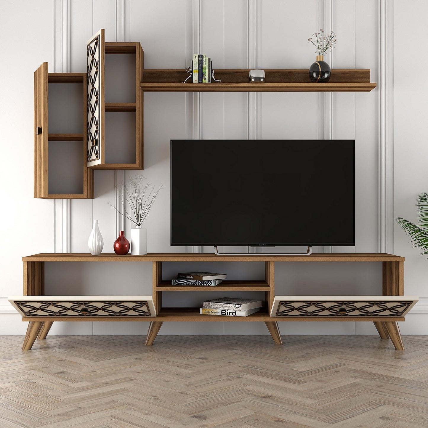 TV jedinica, Class S - Walnut, Cream