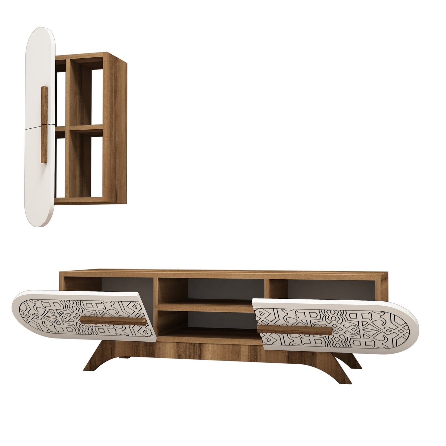 TV jedinica, Defne - Walnut, White