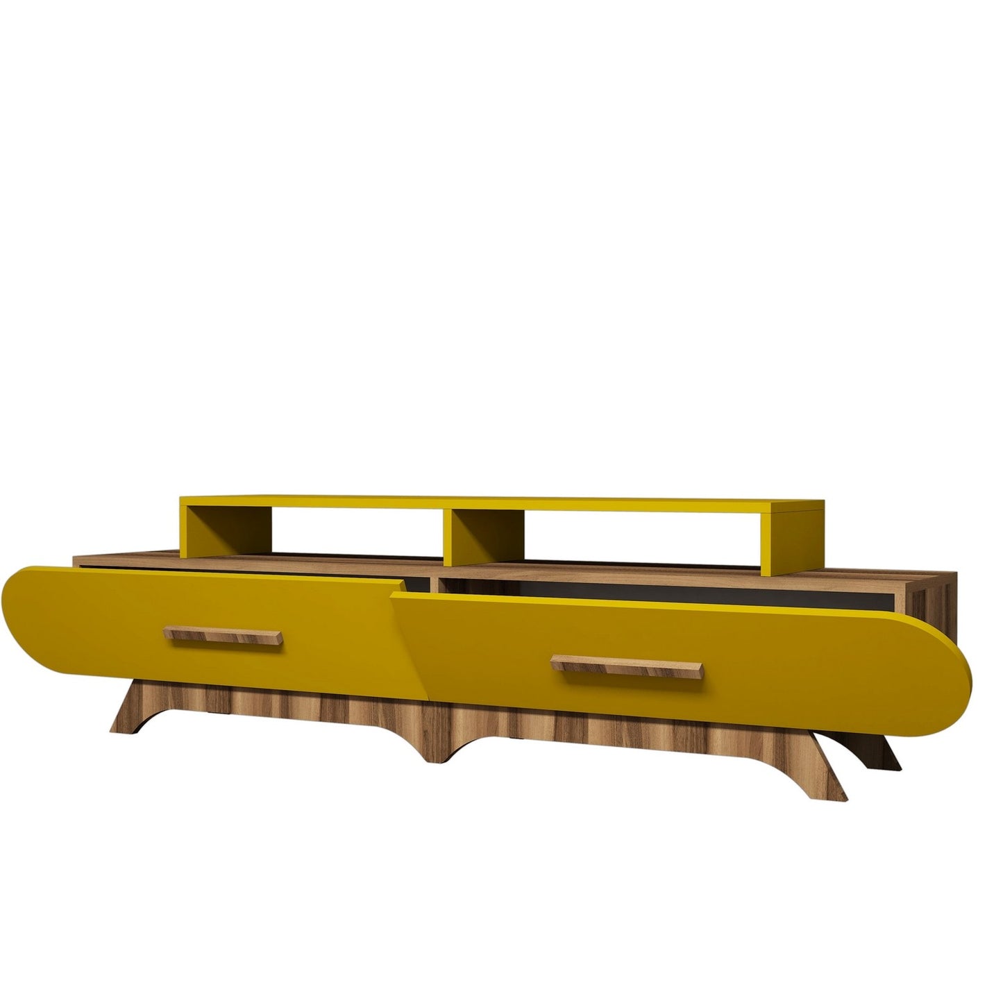 Stalak za televizor, Flora - Walnut, Yellow