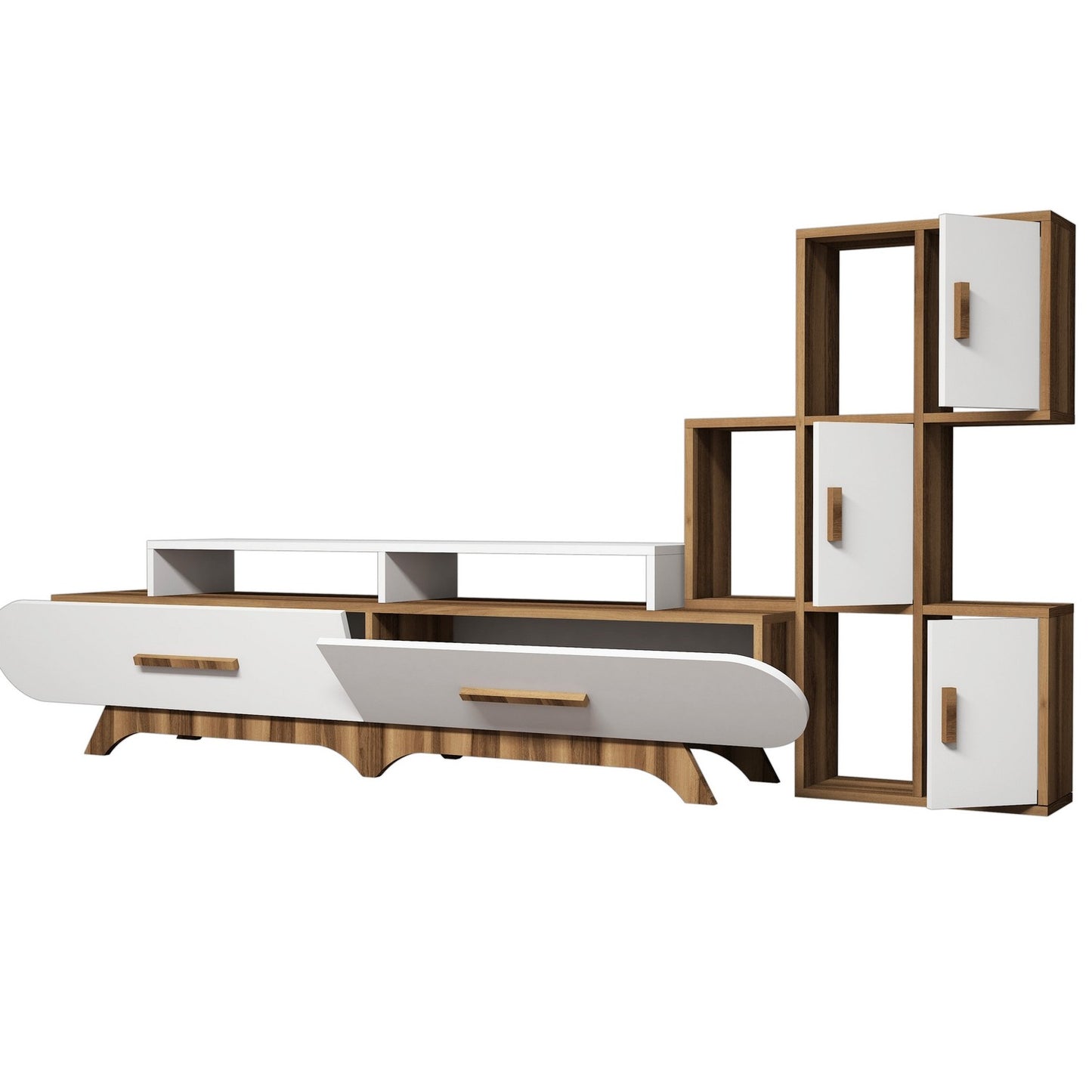 TV jedinica, Flora S - Walnut, White