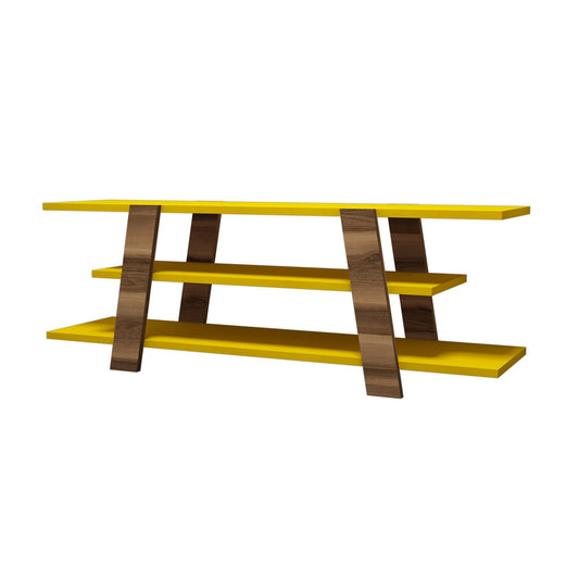 Stalak za televizor, Flower - Walnut, Yellow