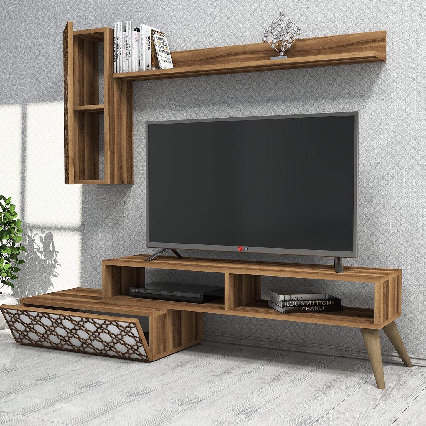 TV jedinica, Planet - Walnut, White
