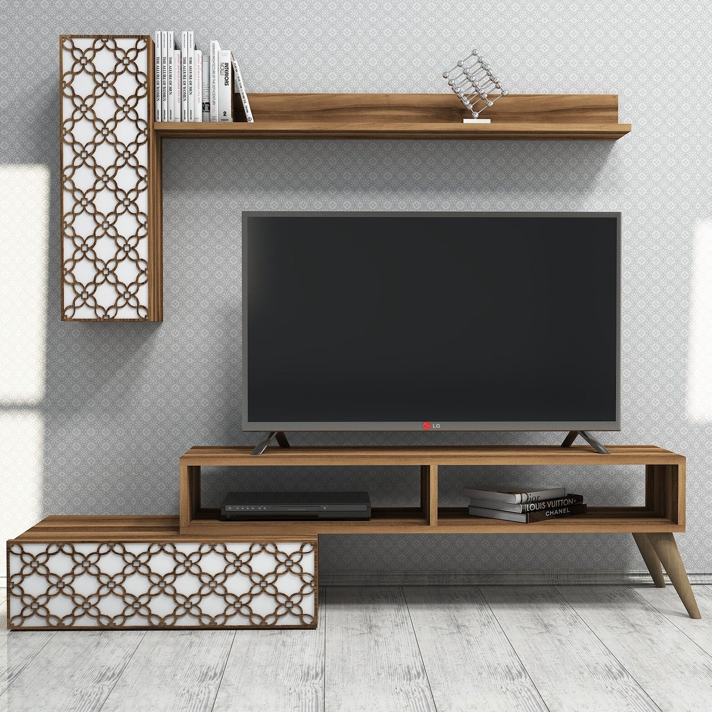 TV jedinica, Planet - Walnut, White