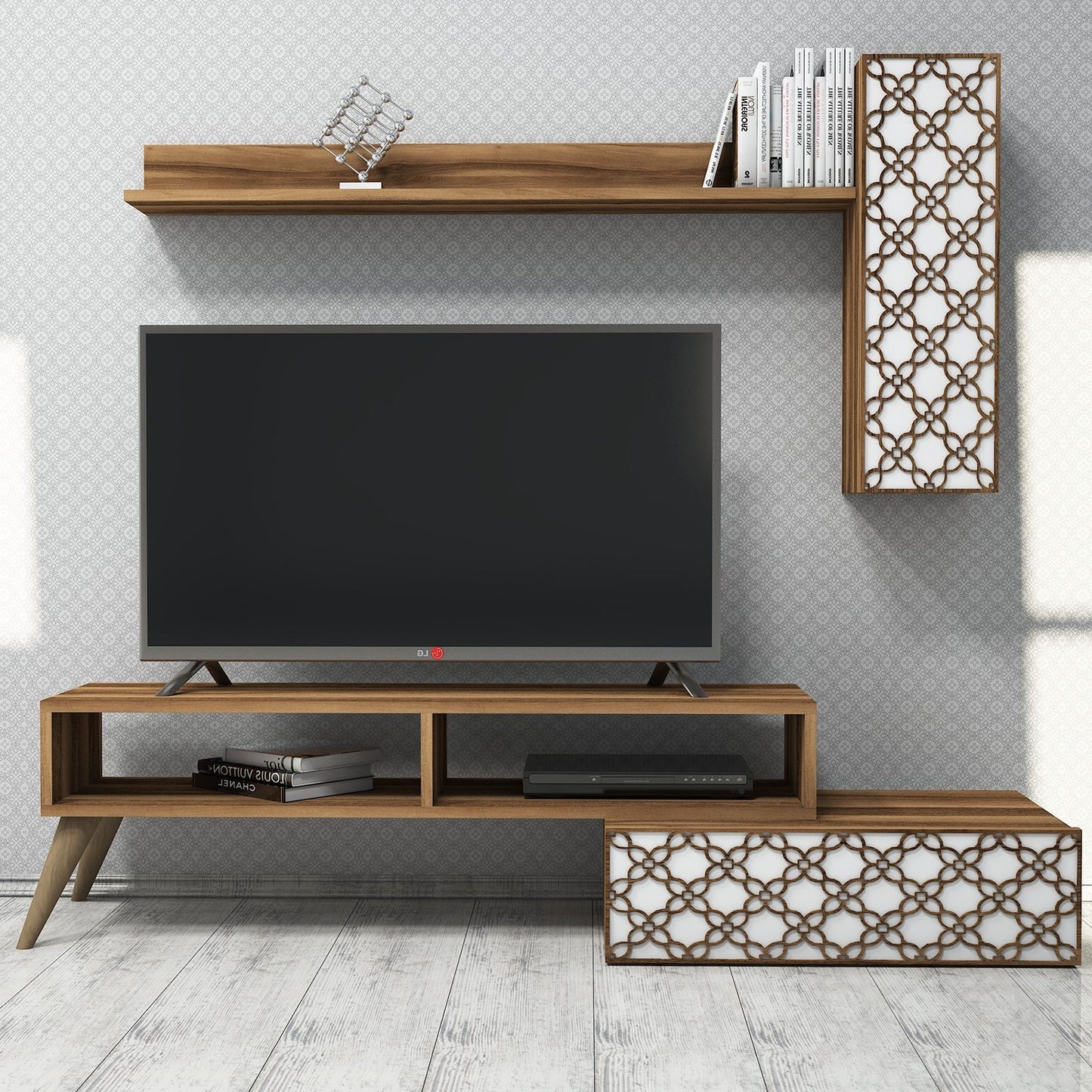 TV jedinica, Planet - Walnut, White