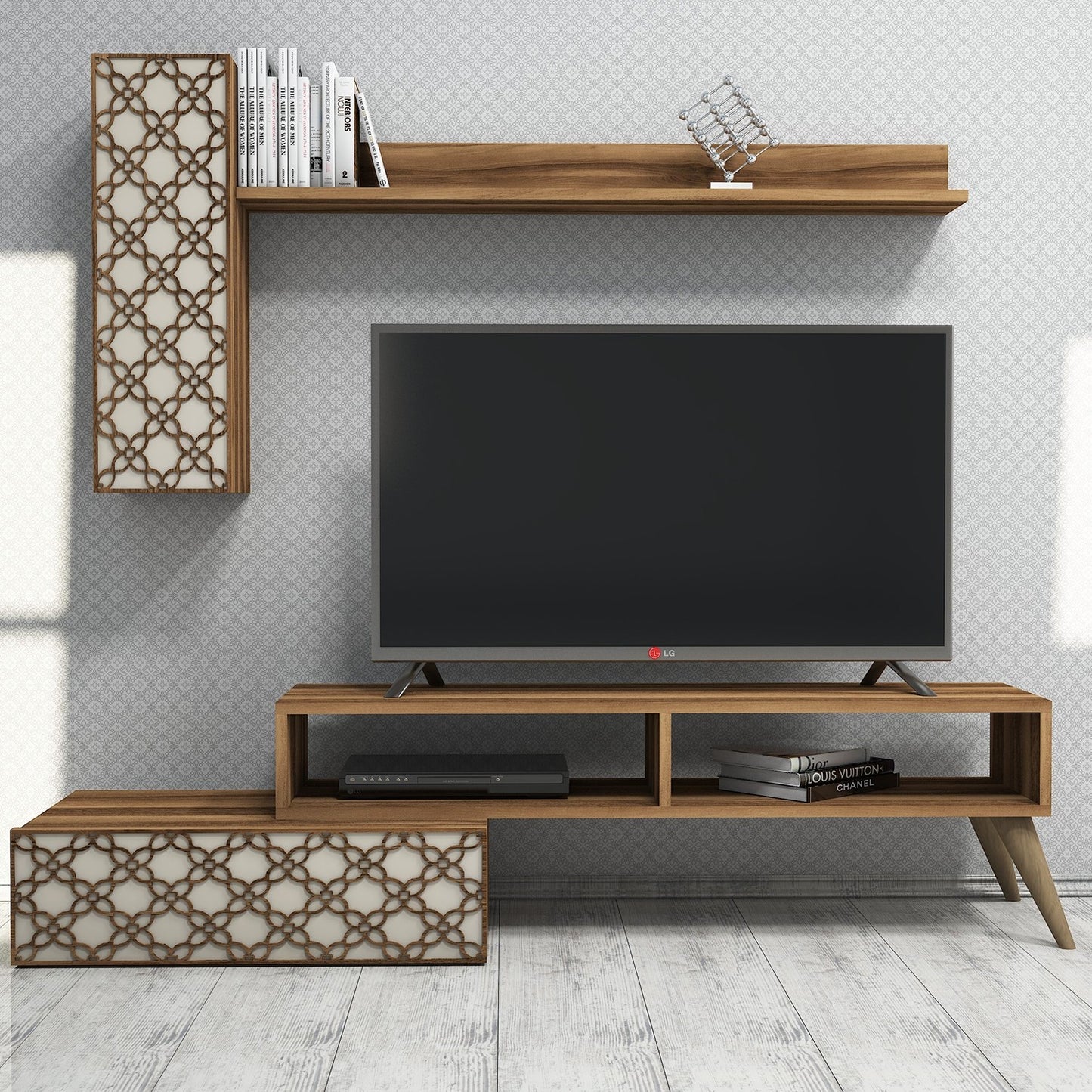 TV jedinica, Planet - Walnut, Cream
