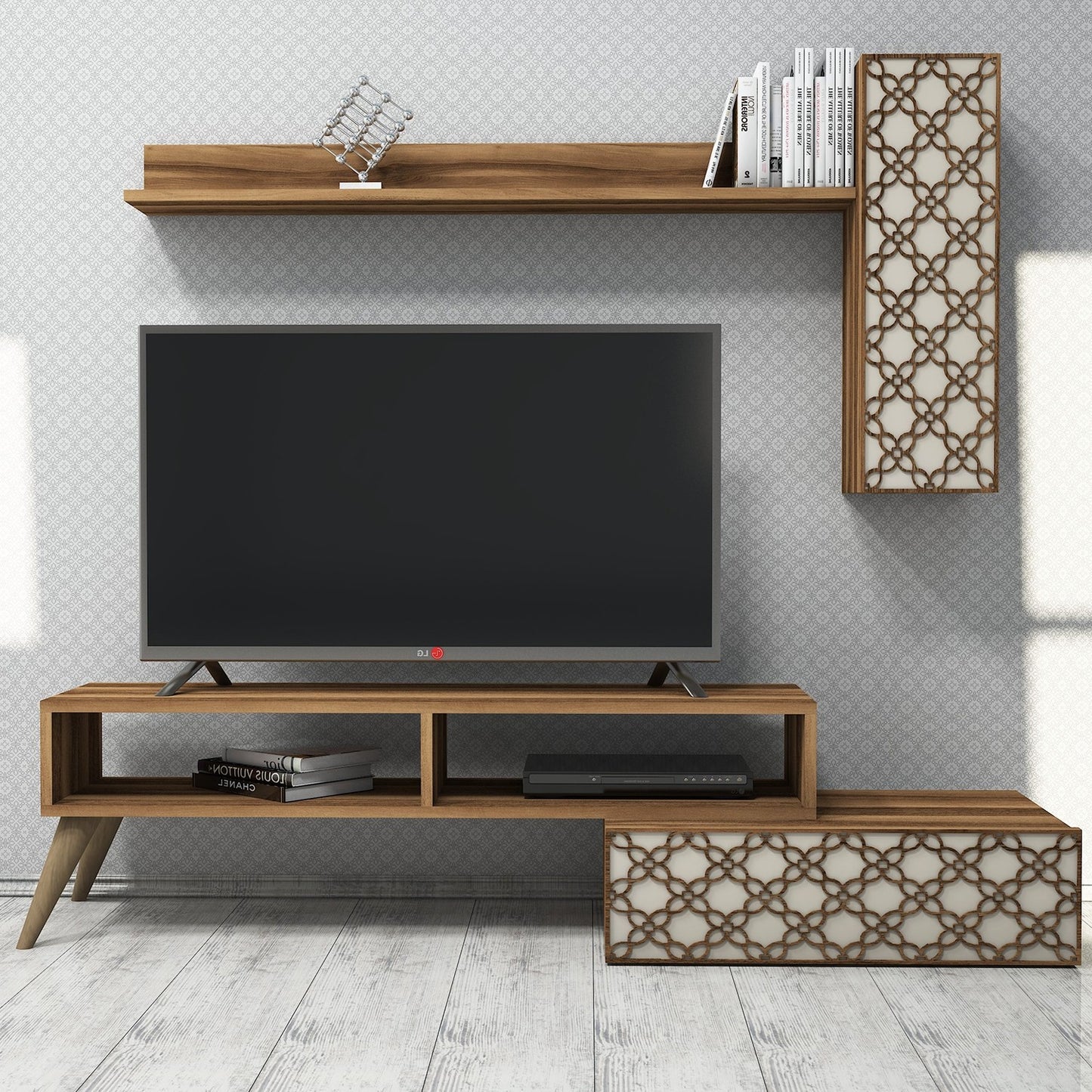 TV jedinica, Planet - Walnut, Cream