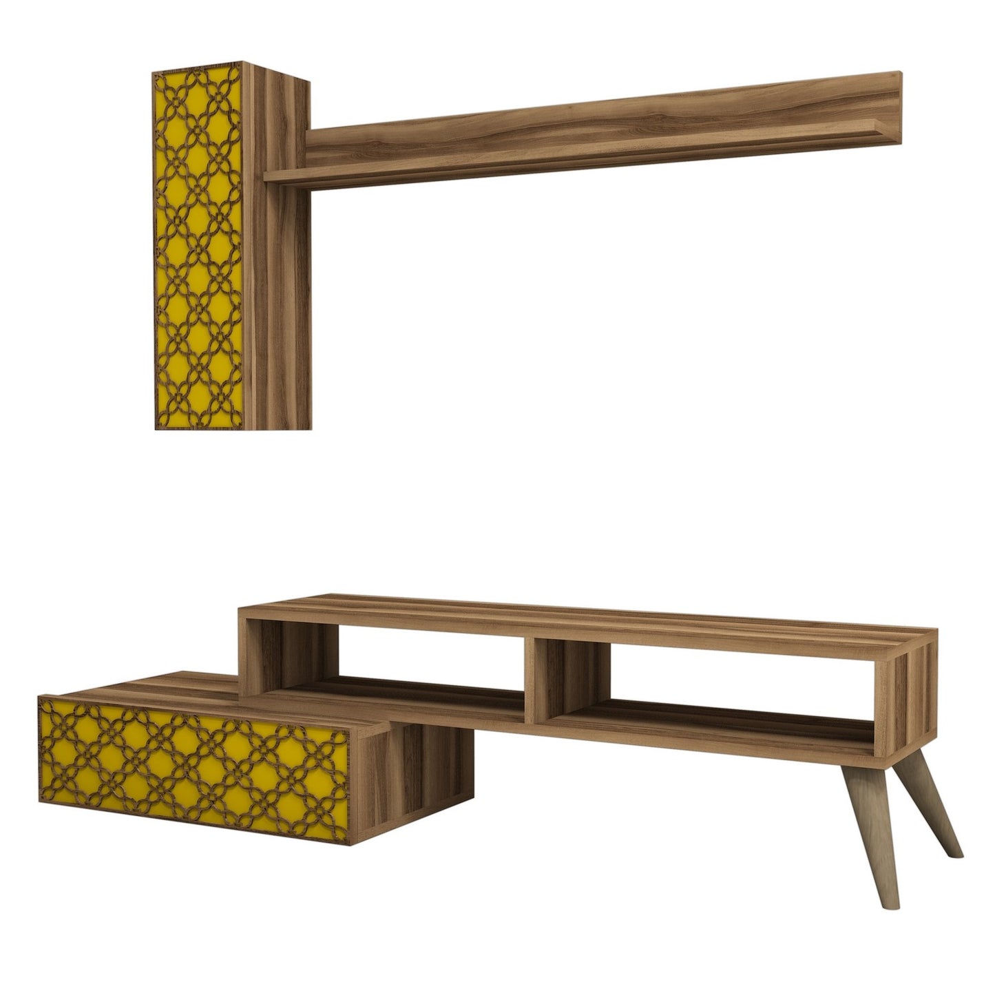 TV jedinica, Planet - Walnut, Yellow