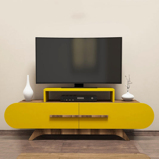 Stalak za televizor, Rose - Walnut, Yellow