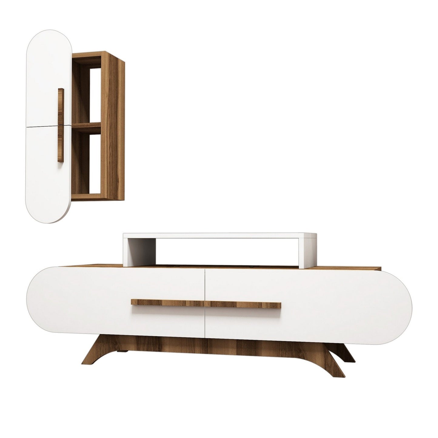 TV jedinica, Rose S - Walnut, White