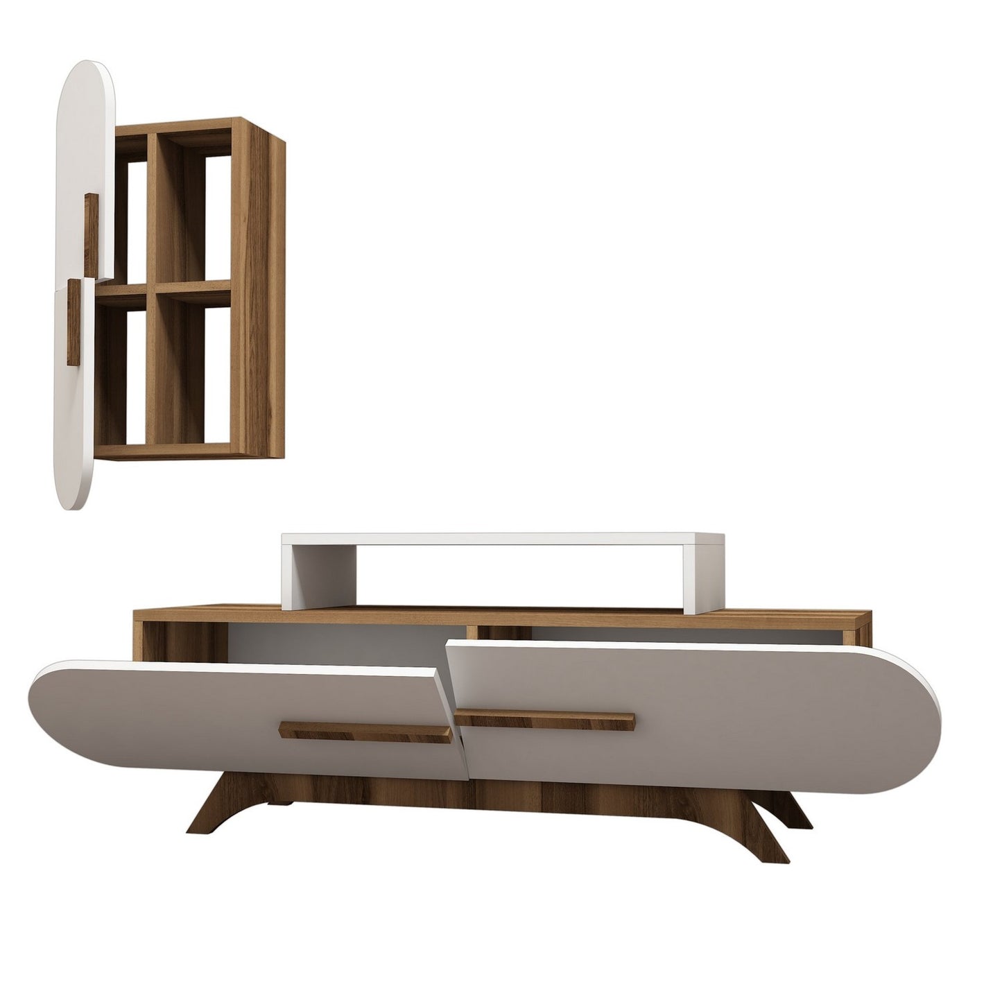 TV jedinica, Rose S - Walnut, White