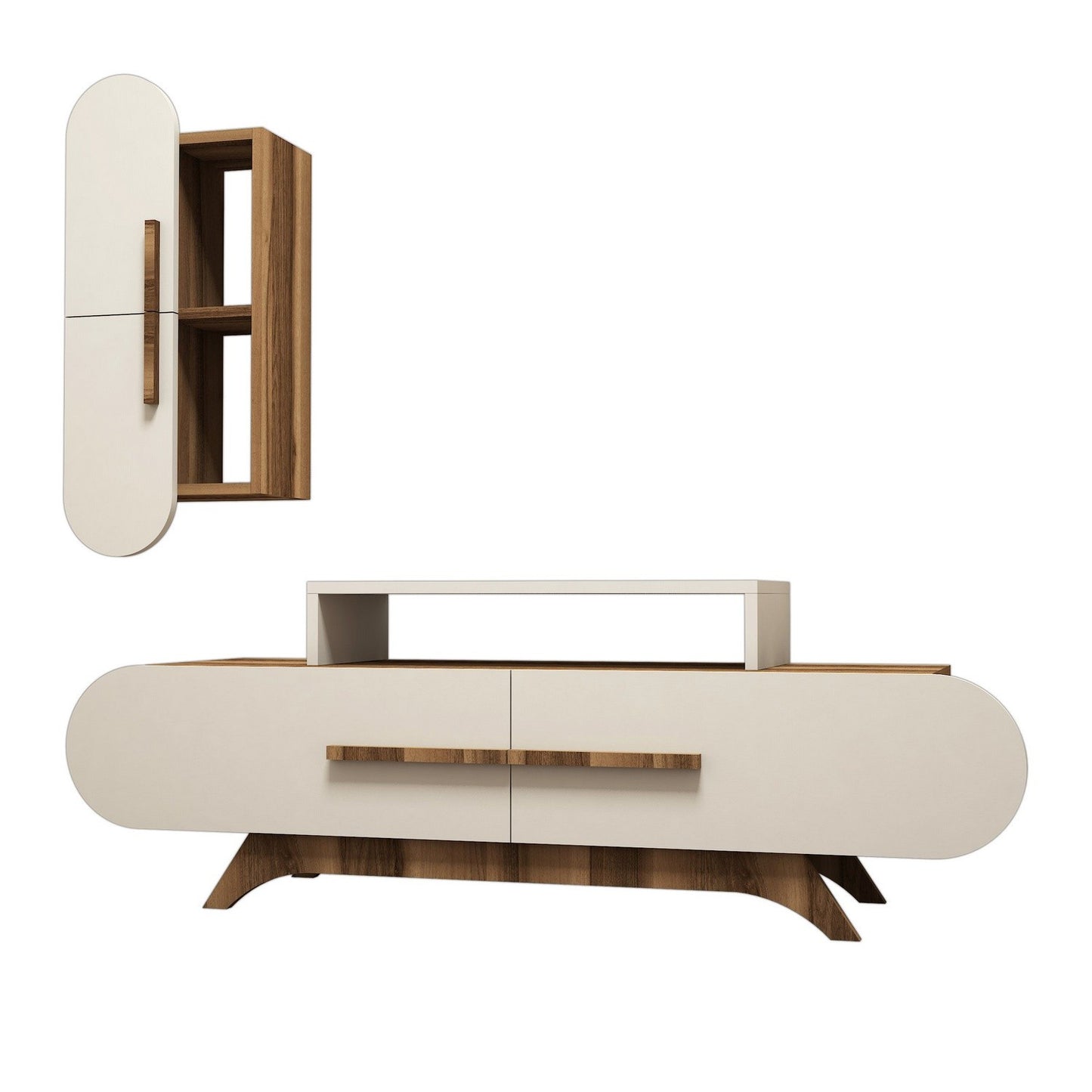 TV jedinica, Rose S - Walnut, Cream