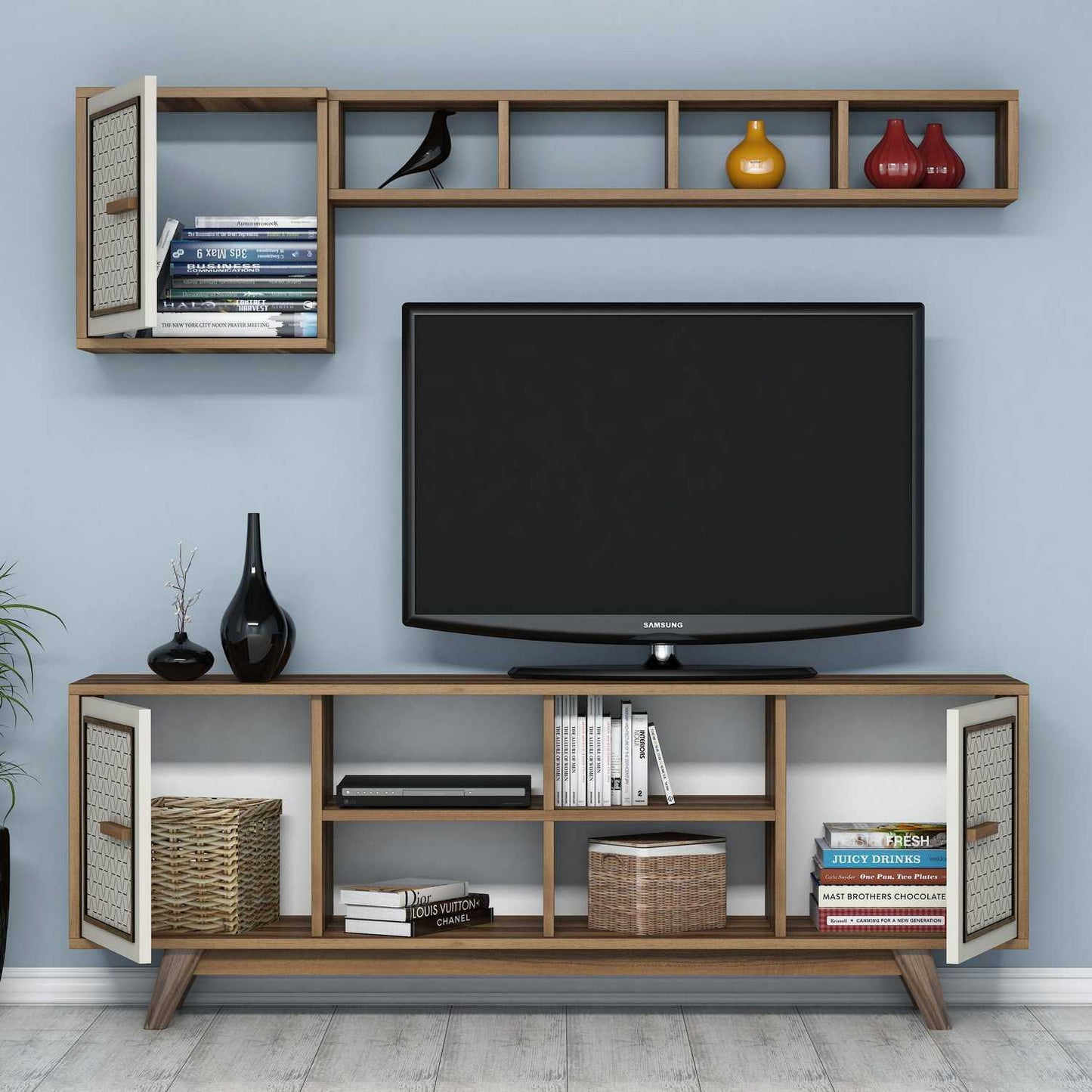 TV jedinica, Ayla - Walnut, Cream