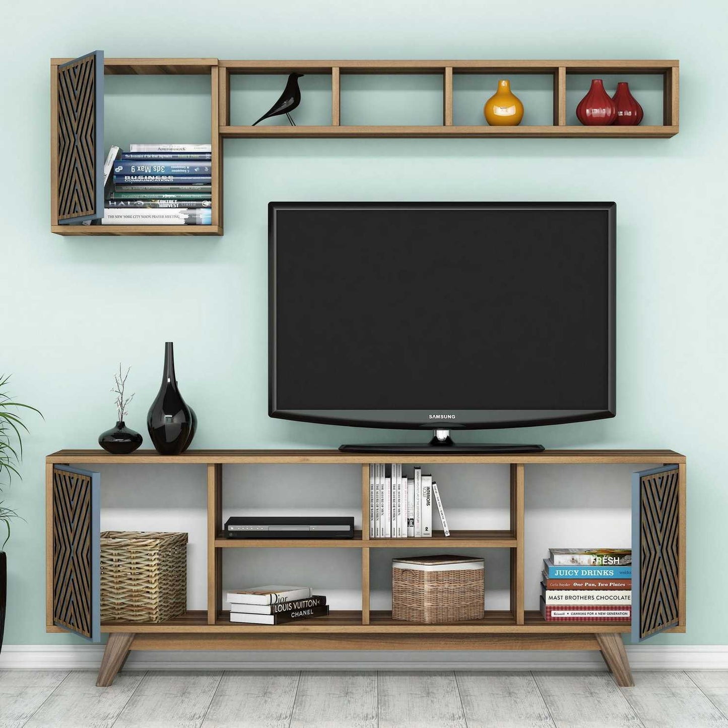 TV jedinica, İnci - Walnut, Blue
