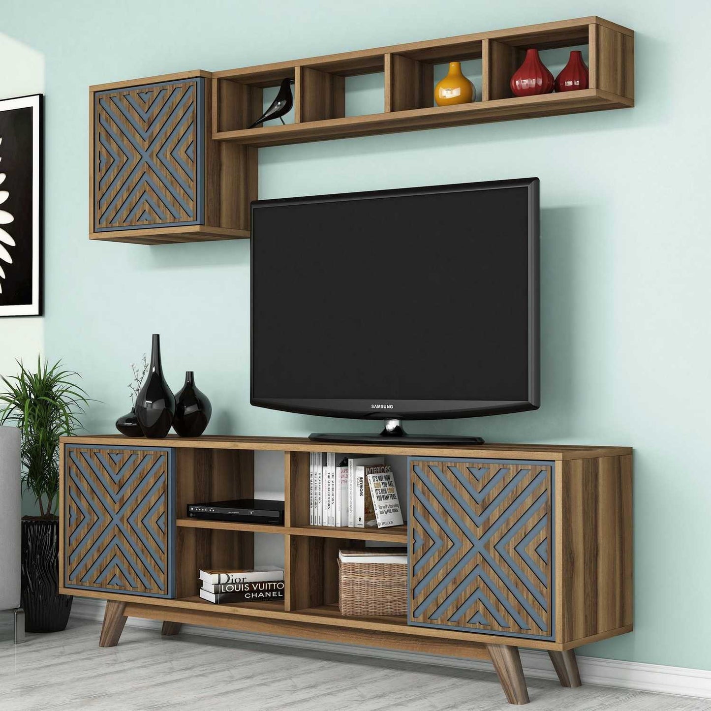 TV jedinica, İnci - Walnut, Blue