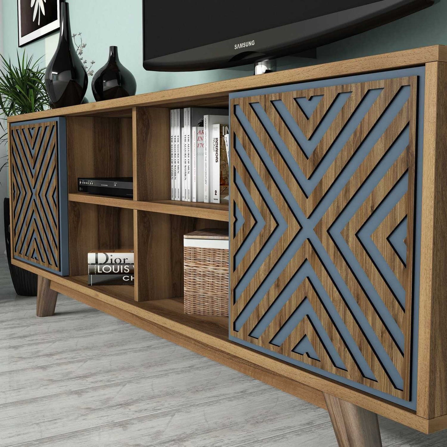 TV jedinica, İnci - Walnut, Blue